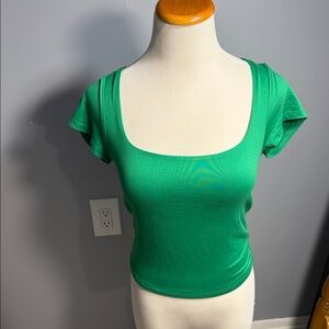 Sincerely Jules Vibrant Green Short Sleeve Top